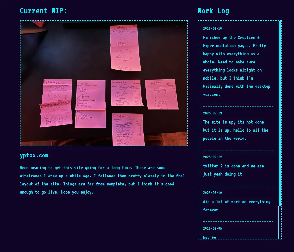 yptox.com old experimentation concept